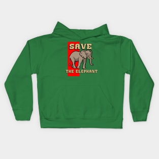 SAVE THE ELEPHANT-3 Kids Hoodie